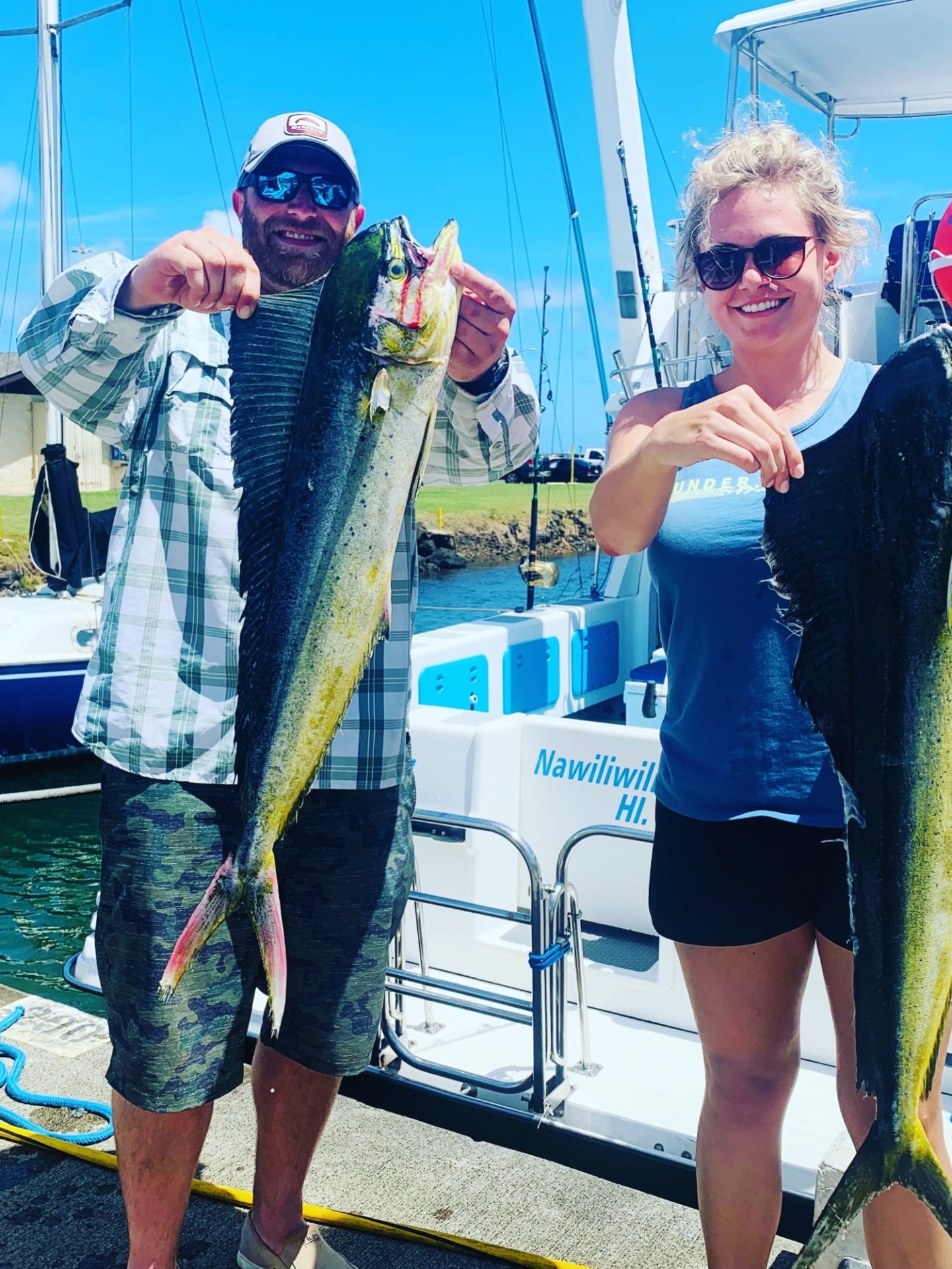 a person holding a fish